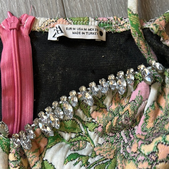 Floral Knit Jacquard Mini Dress - Picture 2 of 4